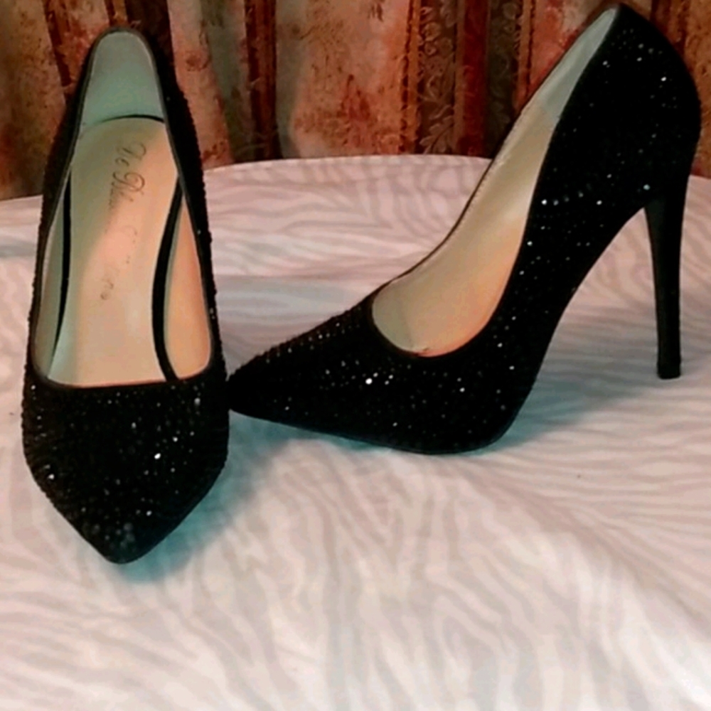 Sparkling Black Heels